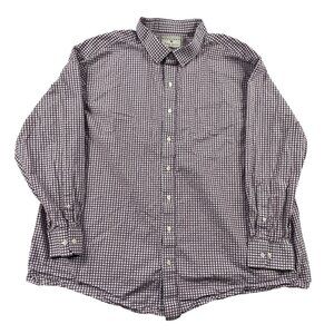 Oak Hill Button Down Shirt Mens XXL Wine Wrinkle Free 100% Cotton